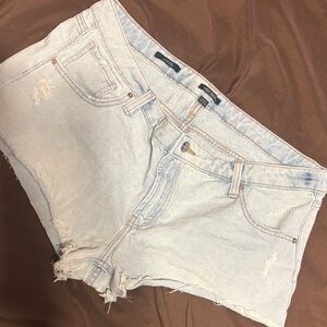 Wild Fable Light Wash Frayed Denim Shorts